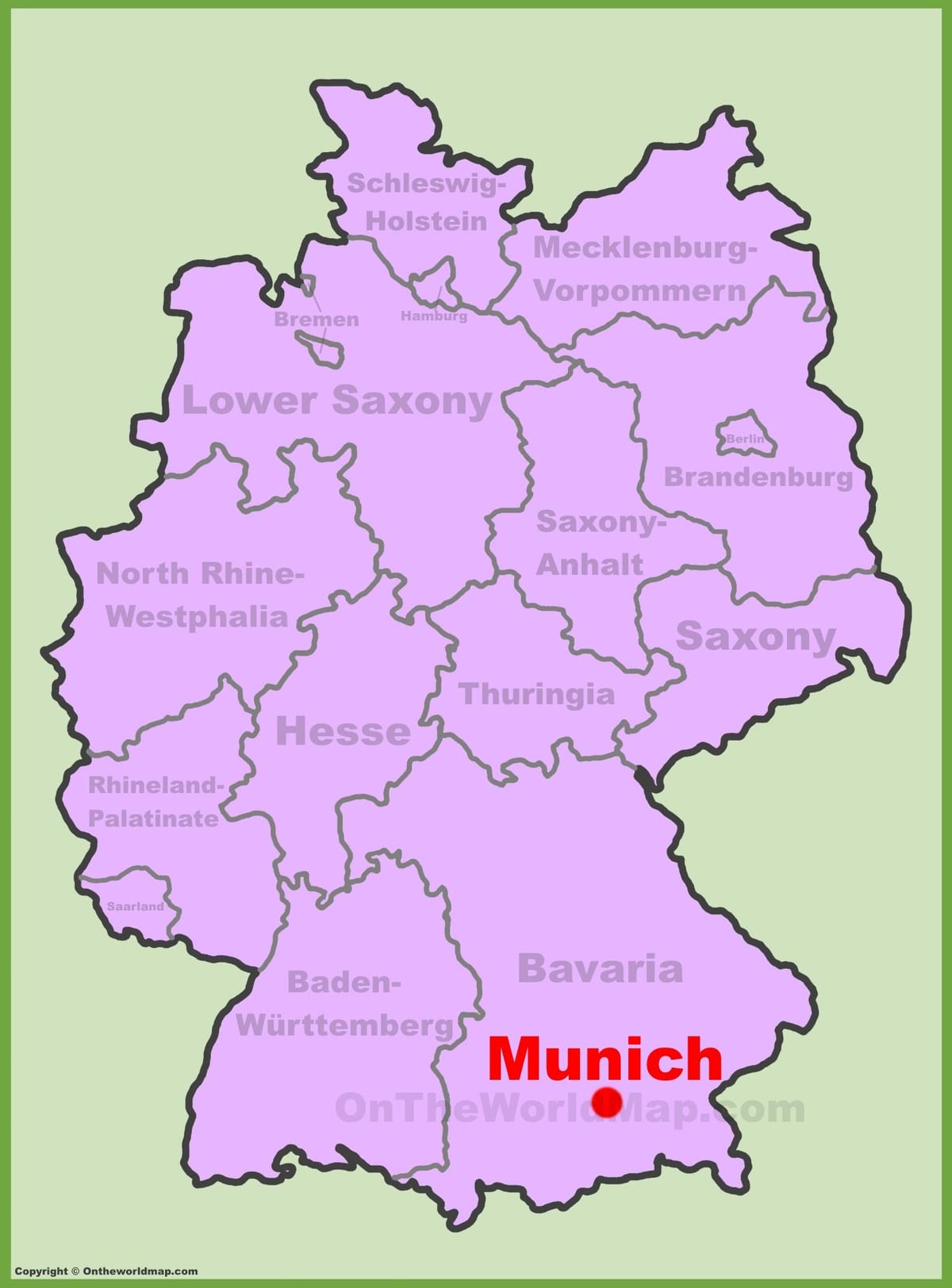 Kartta münchenin sijainti