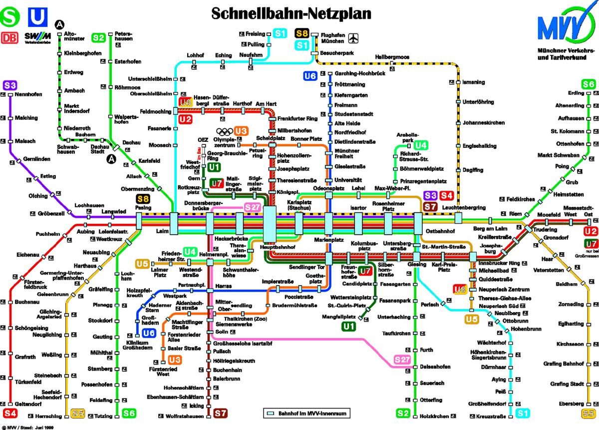 Kartta metro munchen