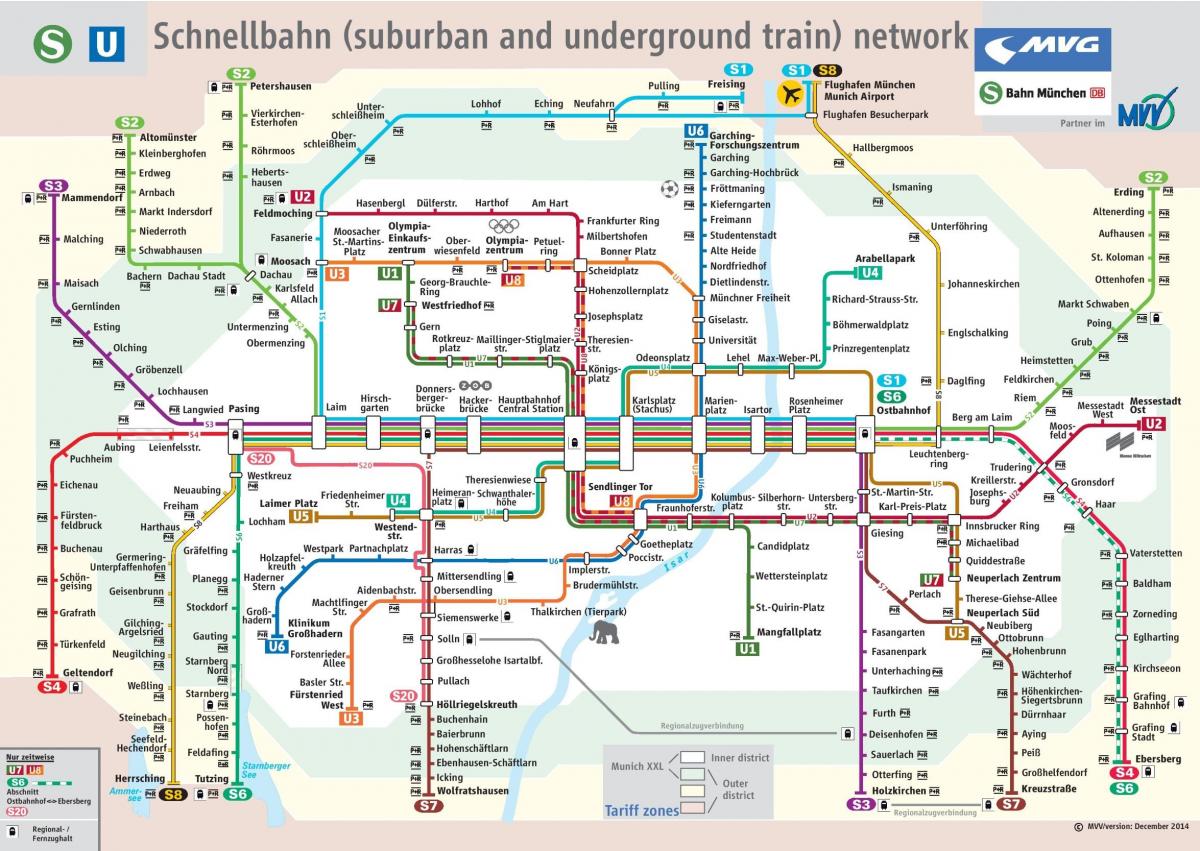 münchenin s-juna kartta