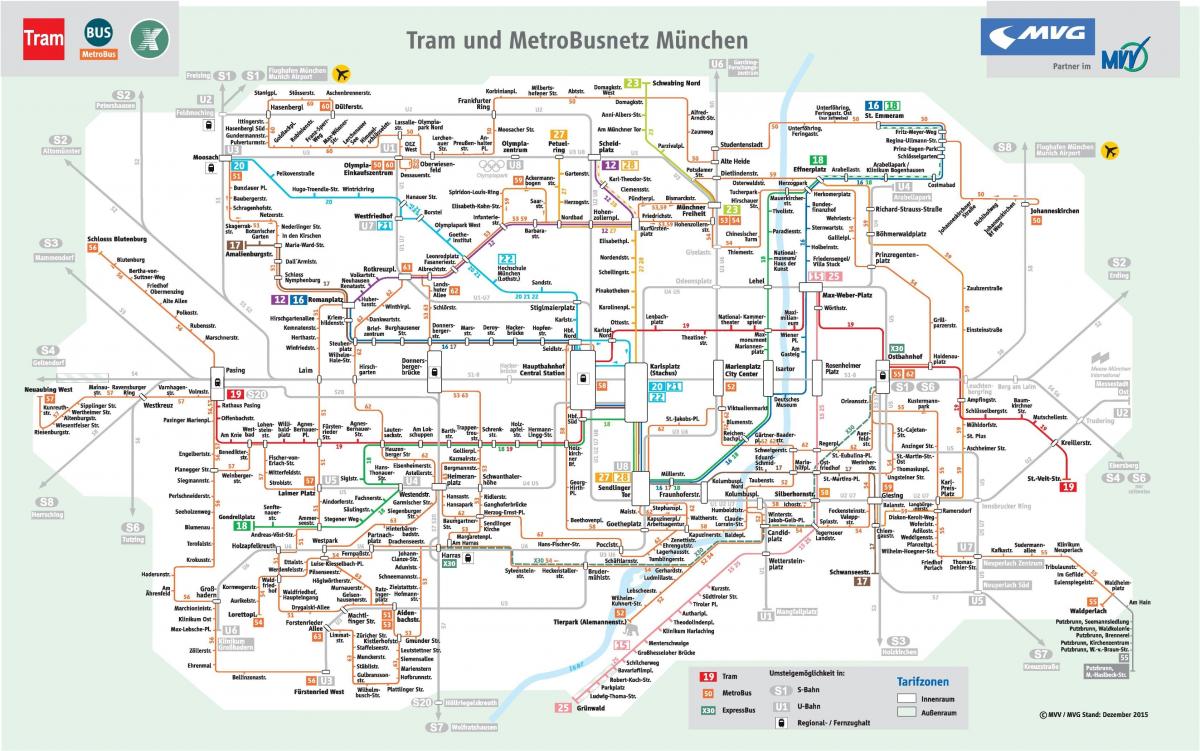 Kartta linja-münchen