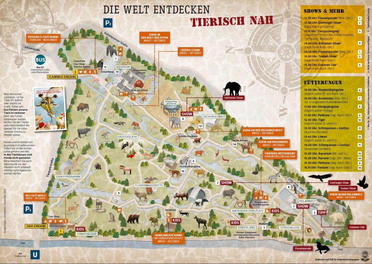 Kartta münchenin eläintarha