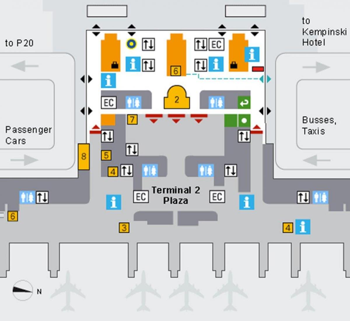 Kartta münchenin lentokentälle saapuvat
