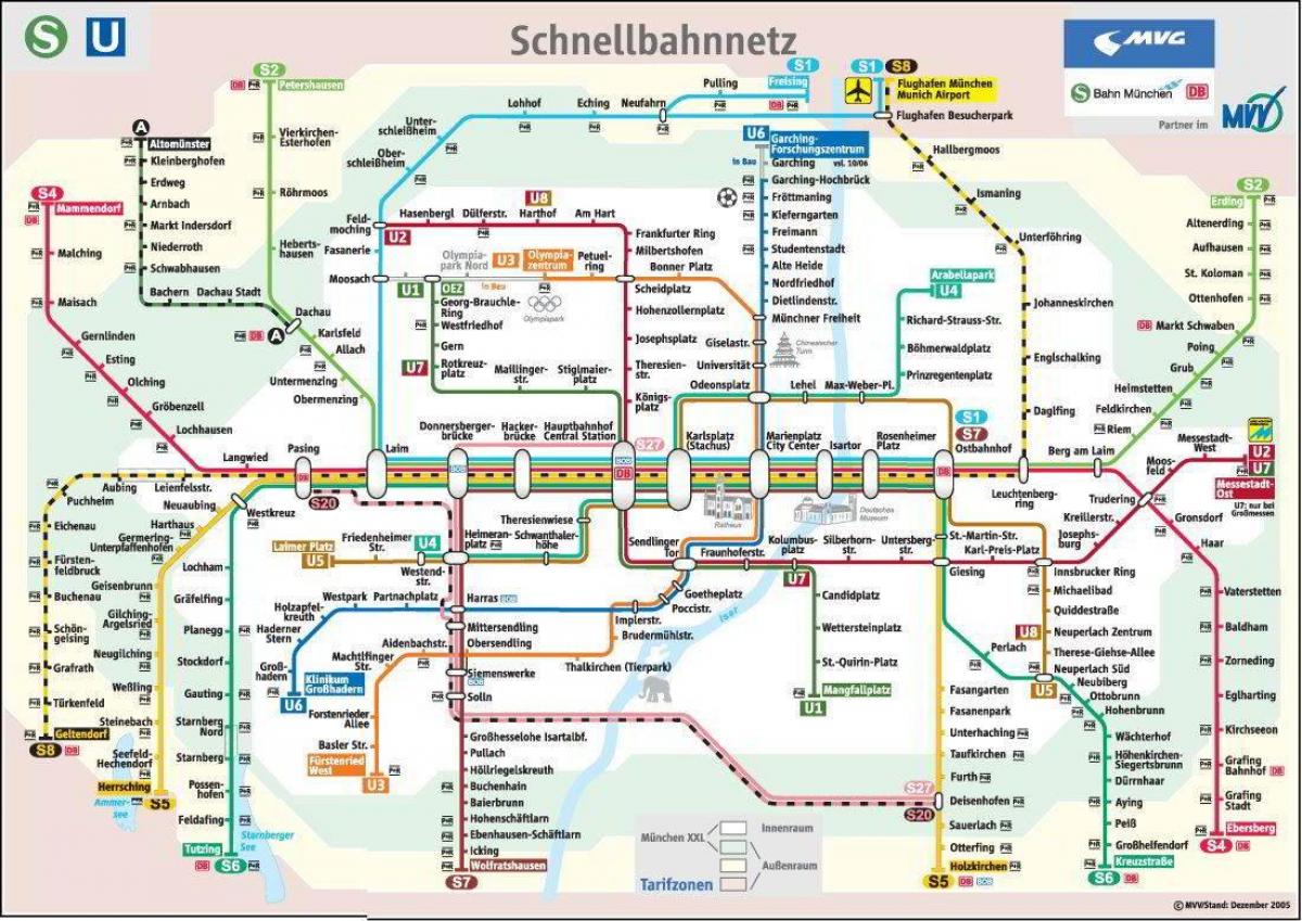 münchen metro kartta