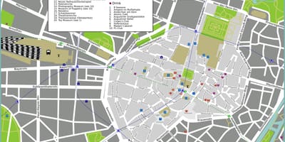 Turisti kartta münchenin nähtävyydet