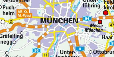 Münchenin keskustan kartta
