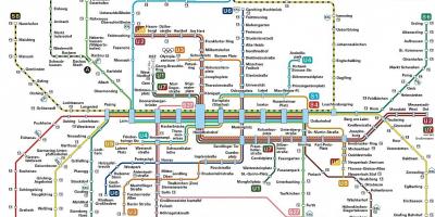 Munchenin liikenteen kartta