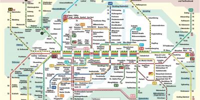 Münchenin rautatieasema kartta