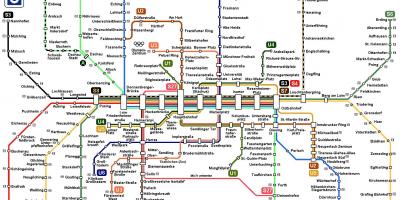 Münchenin s8-juna kartta
