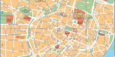 Street map of munich, saksa
